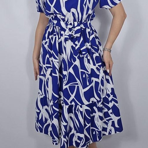 Платье Bugrova (46-56) B72 blue (лето) Bugrova B72 blue