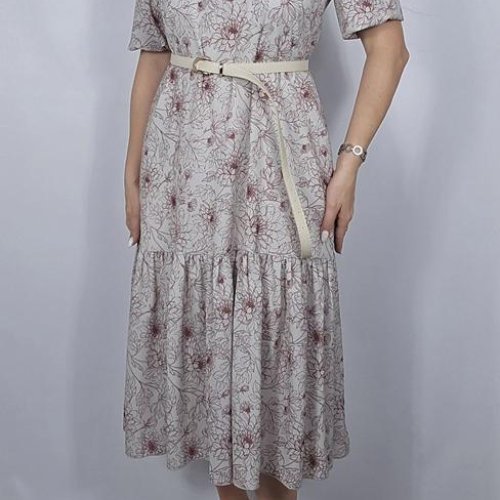 Платье Bugrova (S-XL) B74 beige (лето) Bugrova B74 beige