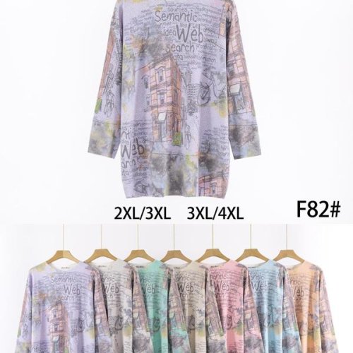 Свитер KissMe (2XL-4XL) F82 mix (деми) KissMe F82 mix