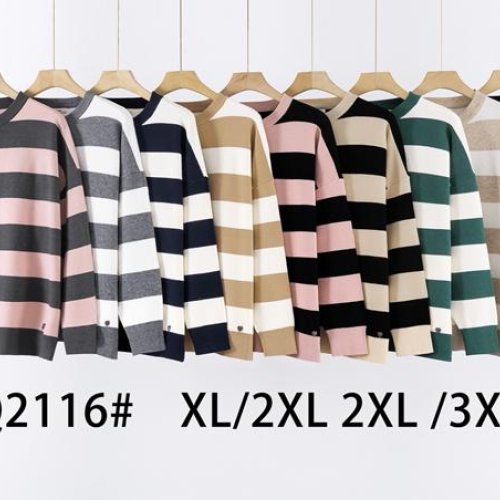 Свитер KissMe (XL-3XL) Q2116 mix (деми) KissMe Q2116 mix