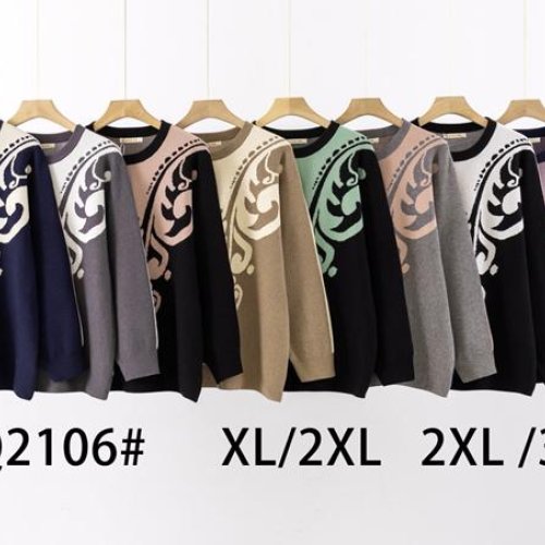 Свитер KissMe (XL-3XL) Q2106 mix (деми) KissMe Q2106 mix