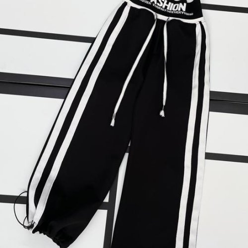 Штаны спорт Kosmy (128-152) 408 black-white (деми) Kosmy 408 black-white