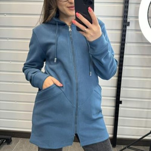 Кардиган JJF (M-3XL) 27010 blue (деми) JJF 27010 blue