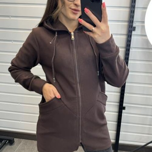 Кардиган JJF (M-3XL) 27010 brown (деми) JJF 27010 brown