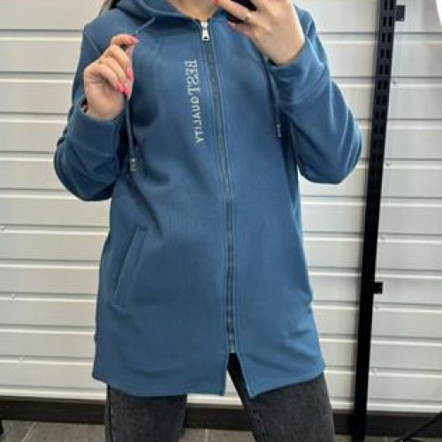 Кардиган JJF (M-3XL) 27011 blue (деми) JJF 27011 blue