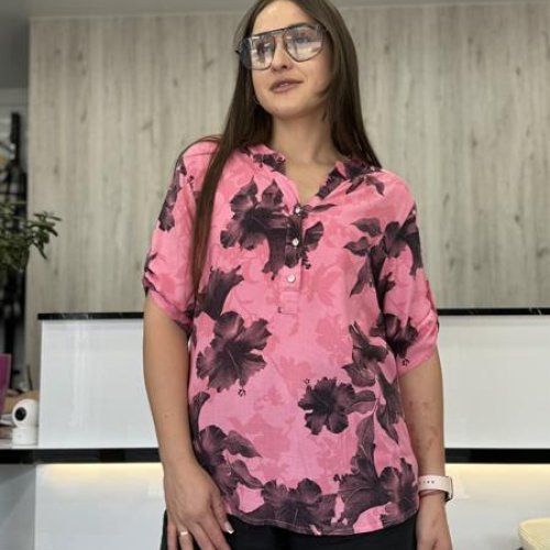 Рубашка JJF (XL-4XL) 965 pink (лето) JJF 965 pink