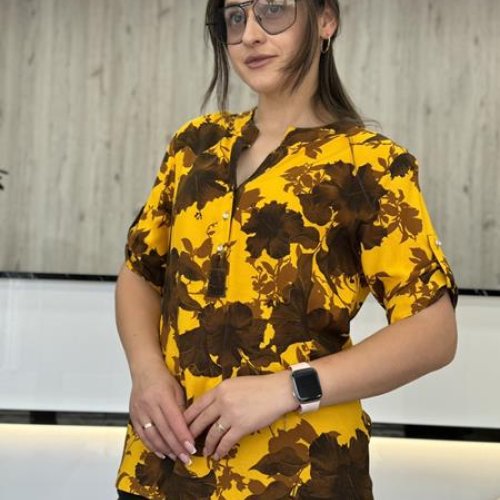 Рубашка JJF (XL-4XL) 965 yellow (лето) JJF 965 yellow