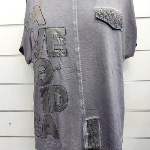 Футболка Julia (46-50) JL103 grey (лето) Julia JL103 grey