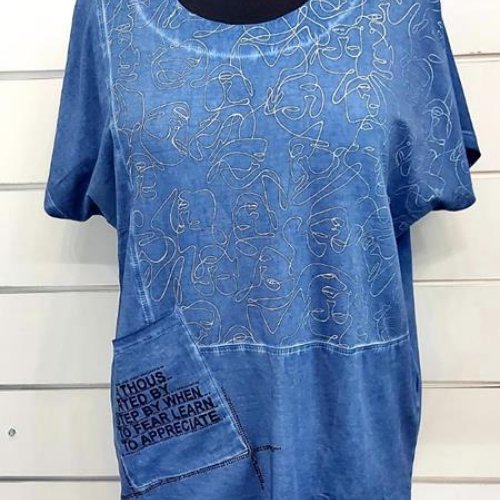 Футболка Julia (46-50) JL107 blue (лето) Julia JL107 blue