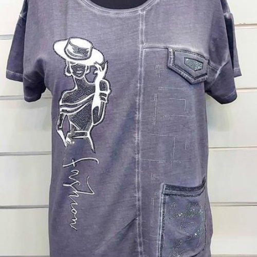 Футболка Julia (46-50) JL109 grey (лето) Julia JL109 grey