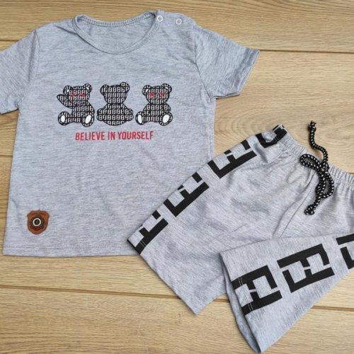 Костюм Emir kids (0.9-2) 383 grey (лето) Emir kids 383 grey