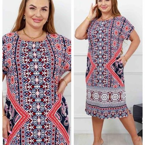 Платье Dra Gon (L-3XL) DG31 navy (лето) Dra Gon DG31 navy