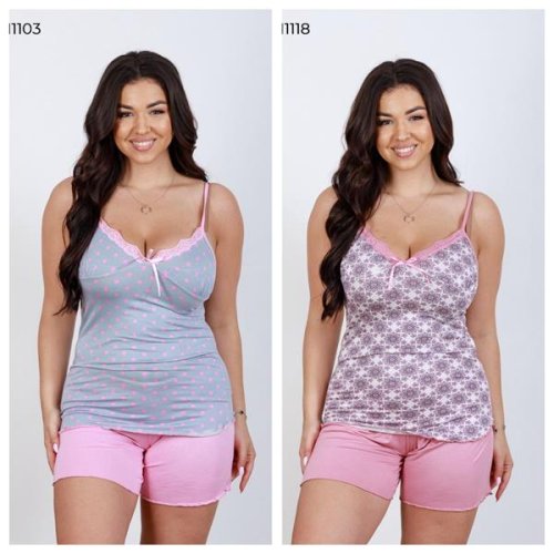 Пижама Dra Gon (M-2XL) 11118 pink (лето) Dra Gon 11118 pink