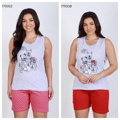 Пижама Dra Gon (S-XL) 071008 red (лето) Dra Gon 071008 red