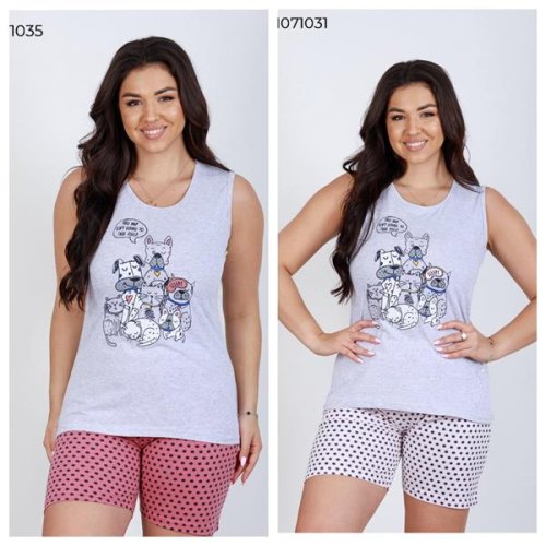 Пижама Dra Gon (S-XL) 071031 grey (лето) Dra Gon 071031 grey