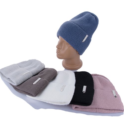 Шапка КОРОЛЕВА (one size) 9-13 ангор-фліс mix (зима) КОРОЛЕВА 9-13 ангор-фліс mix