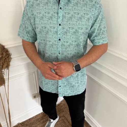 Рубашка Nik (3XL-6XL) 56406 mint (лето) Nik 56406 mint