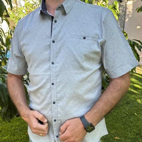 Рубашка Nik (3XL-6XL) 56410 grey (лето) Nik 56410 grey