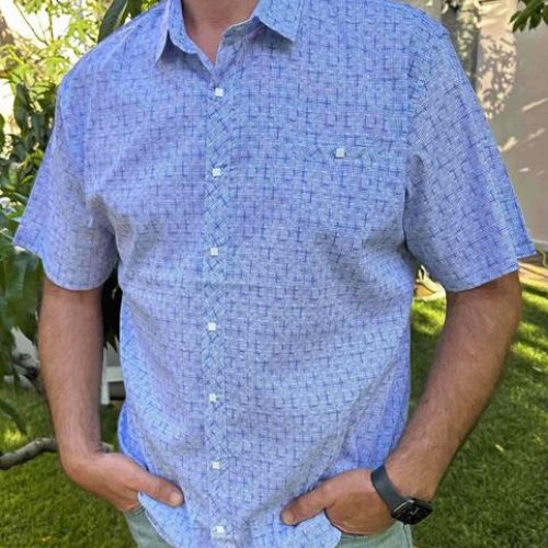 Рубашка Nik (3XL-6XL) 56412 l.blue (лето) Nik 56412 l.blue