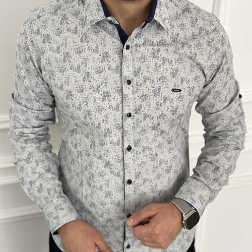 Рубашка Nik (M-3XL) 56425 grey (деми) Nik 56425 grey