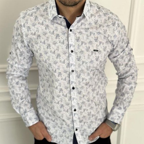 Рубашка Nik (M-3XL) 56426 white (деми) Nik 56426 white