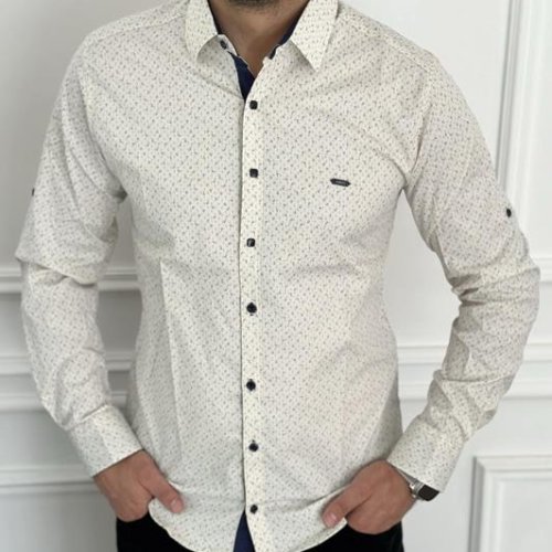 Рубашка Nik (M-3XL) 56428 white (деми) Nik 56428 white