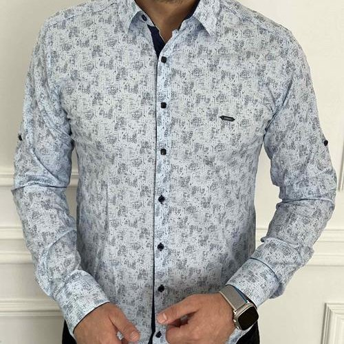 Рубашка Nik (M-3XL) 56430 l.blue (деми) Nik 56430 l.blue