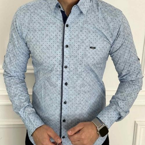 Рубашка Nik (M-3XL) 56432 l.blue (деми) Nik 56432 l.blue