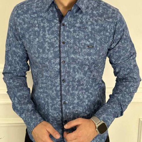Рубашка Nik (M-3XL) 56434 blue (деми) Nik 56434 blue