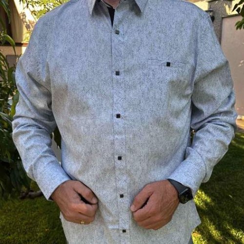 Рубашка Nik (3XL-6XL) 56443 grey (деми) Nik 56443 grey