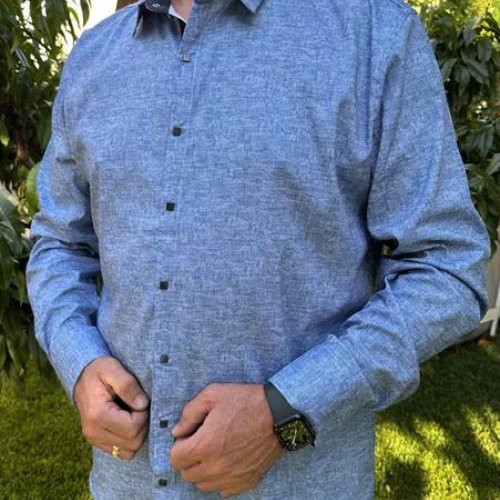 Рубашка Nik (3XL-6XL) 56444 l.blue (деми) Nik 56444 l.blue