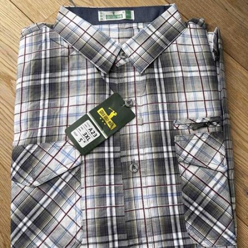 Рубашка Nik (XL-5XL) A23 grey (деми) Nik A23 grey