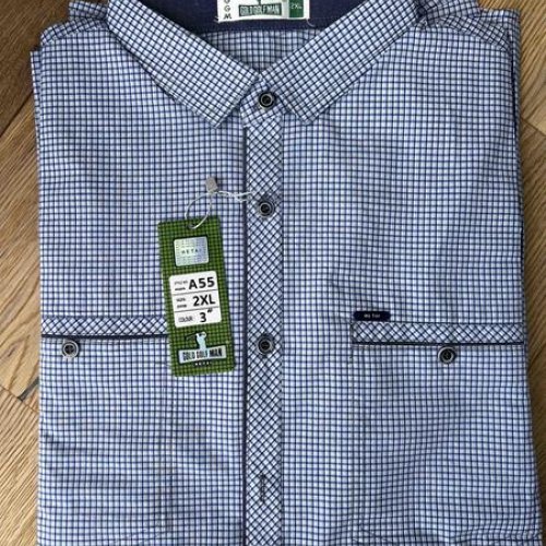 Рубашка Nik (XL-5XL) A55 l.blue (деми) Nik A55 l.blue