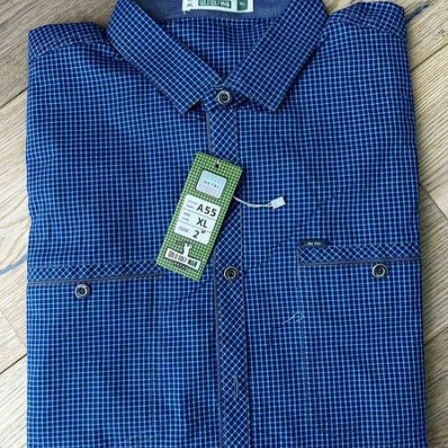 Рубашка Nik (XL-5XL) A55-2 blue (деми) Nik A55-2 blue