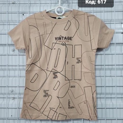 Футболка AMZ (6-10) 617 beige (лето) AMZ 617 beige