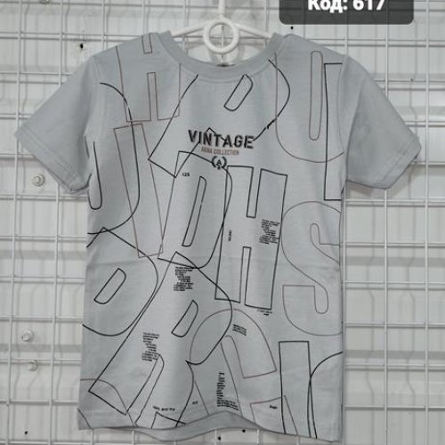 Футболка AMZ (6-10) 617 grey (лето) AMZ 617 grey