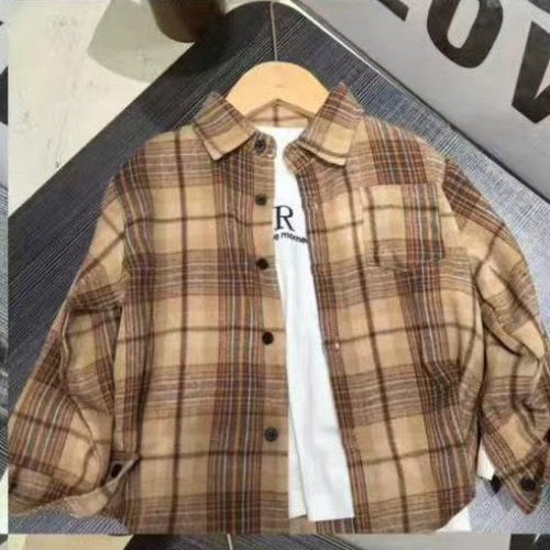 Рубашка Фунтик (5-9) 7727 beige-brown (деми) Фунтик 7727 beige-brown
