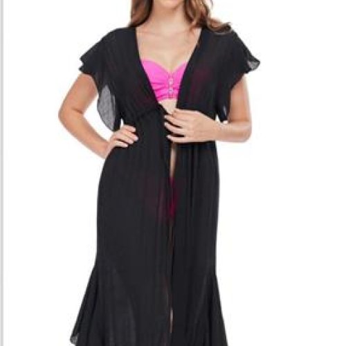 парео Karon (one size) 1-809 black (лето) Karon 1-809 black