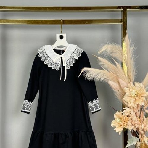 Платье Delfinka (116-134) 5071 black (деми) Delfinka 5071 black