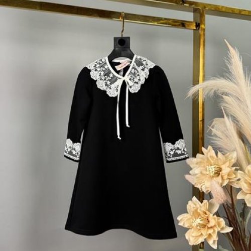 Платье Delfinka (116-134) 5076 black (деми) Delfinka 5076 black