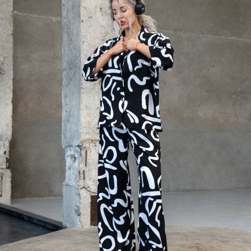 Костюм Sinevir (42-58) SN7 black-white (деми) Sinevir SN7 black-white