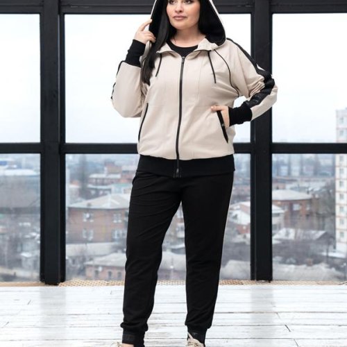 Костюм спорт AZNA (XL-4XL) Д108 beige (деми) AZNA Д108 beige