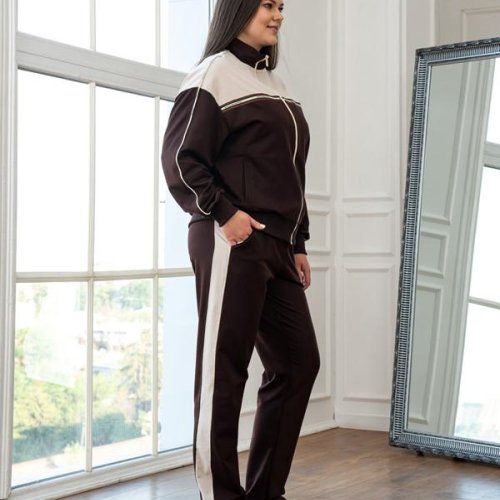 Костюм спорт AZNA (XL-4XL) Д159 brown (деми) AZNA Д159 brown
