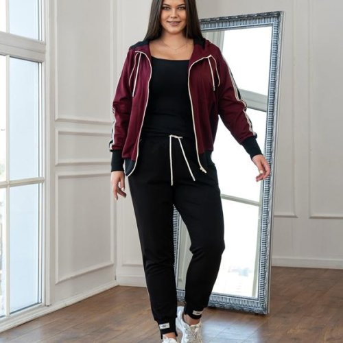 Костюм спорт AZNA (XL-4XL) Д155 wine (деми) AZNA Д155 wine
