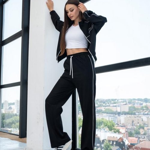 Костюм спорт AZNA (S-XL) Д144 black (деми) AZNA Д144 black