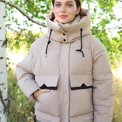 Куртка Monarlir (S-2XL) 9118-11 beige (зима) Monarlir 9118-11 beige