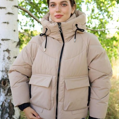 Куртка Monarlir (S-2XL) 9131-11 beige (зима) Monarlir 9131-11 beige