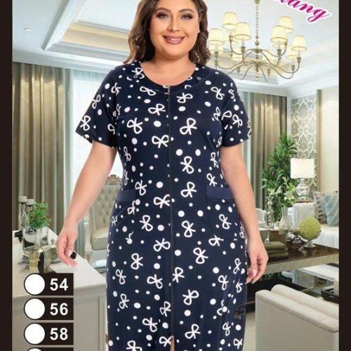 Халат Vanda (54-62) 1327 navy (лето) Vanda 1327 navy