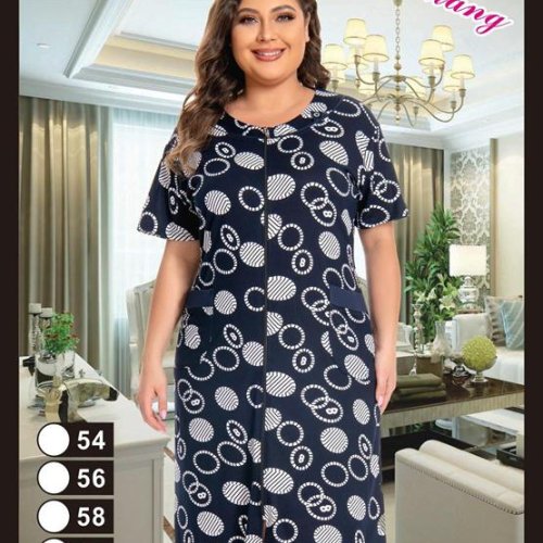 Халат Vanda (54-62) 1328 navy (лето) Vanda 1328 navy