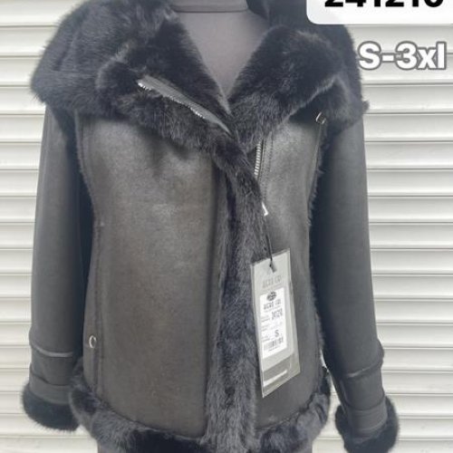 Дубленка Yafeier (S-3XL) 241210 black (зима) Yafeier 241210 black